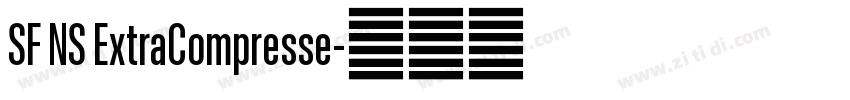 SF NS ExtraCompresse字体转换